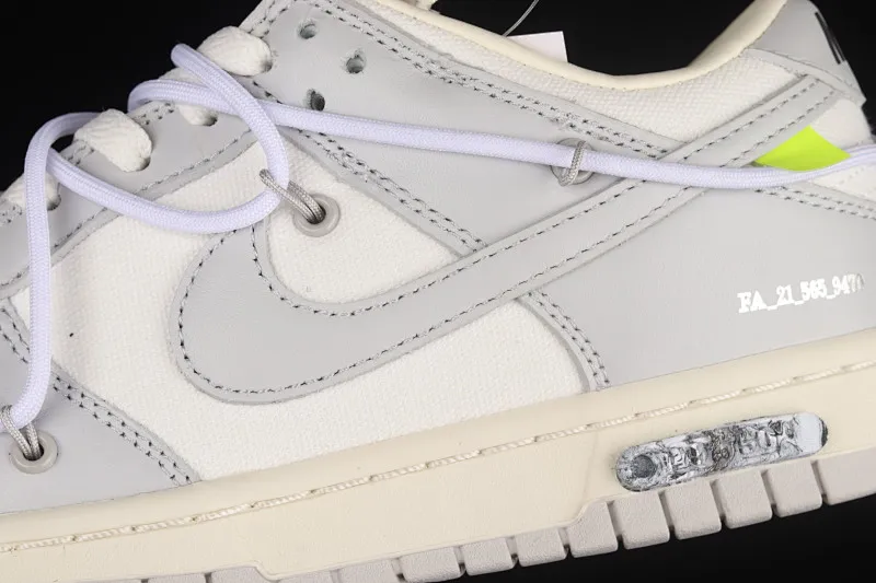 All Categories Nk SB Dunk Series Nk SB Dunk Low Low-top sneakers Pure original version OF x Nk Dunk Low OW Gray SB smashed backboard fashion casual sneakers DM1602-123